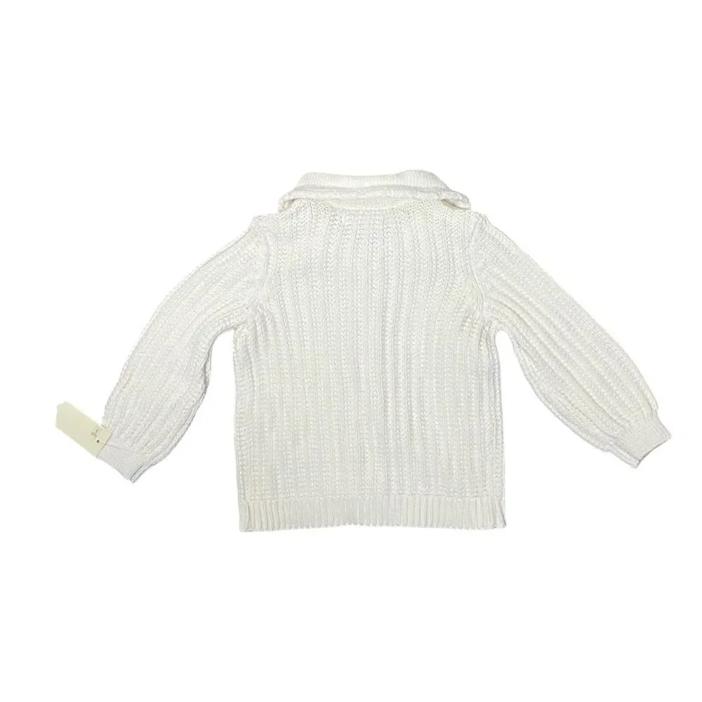 NWT Rachel Zoe Ivory Button Front Knit Cardigan Sweater Size 18 Months